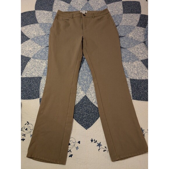 Coldwater Creek Slim Leg Khaki Pants Womens Size 8 Brown Twill Chino Jegging Fit - Picture 2 of 9